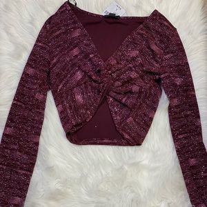 Cute Long sleeve crop top